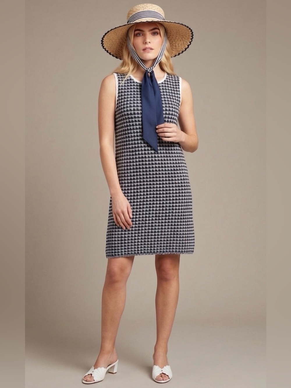 Paul Stuart $495 NWT Navy Shift Dress Size 10 Medium Old Money Preppy 
Nautical
